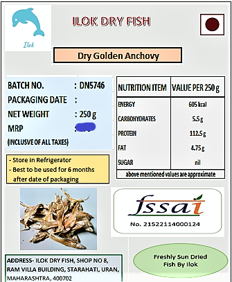 Dry Golden Anchovy fish