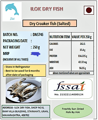 Dry Croaker fish salted.